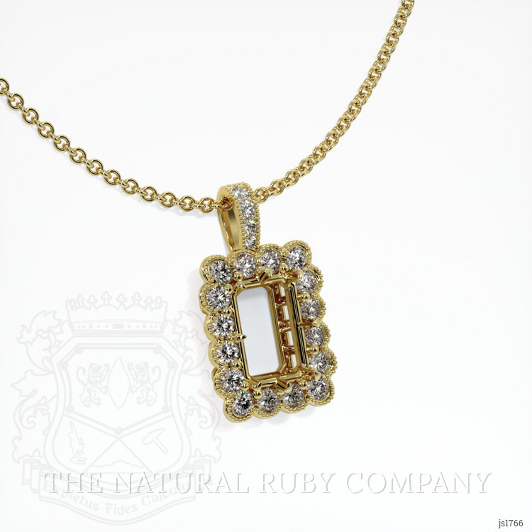 18K Yellow Gold Antique Style Pendant Setting