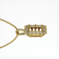 18K Yellow Gold Antique Style Pendant Setting Image