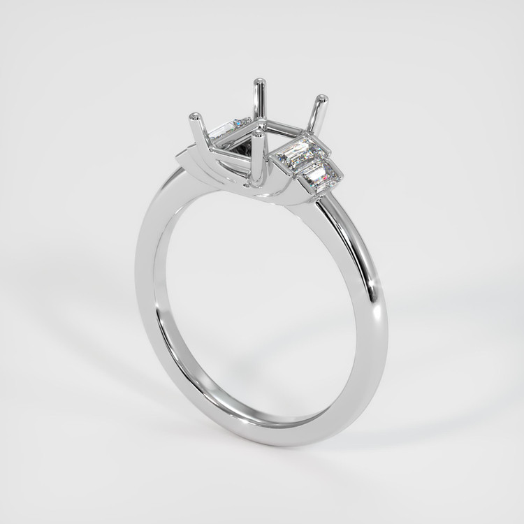 Platinum 950 Accent Stones Ring Setting