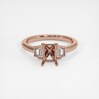 14K Rose Gold Accent Stones Ring Setting Image
