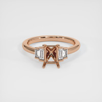 14K Rose Gold Accent Stones Ring Setting Image