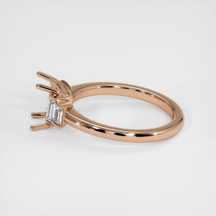 14K Rose Gold Accent Stones Ring Setting