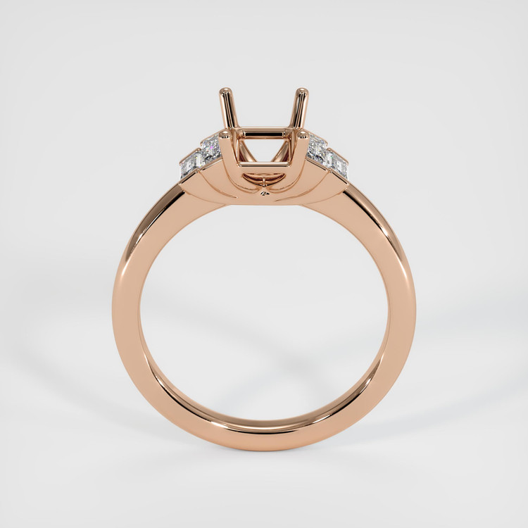 14K Rose Gold Accent Stones Ring Setting