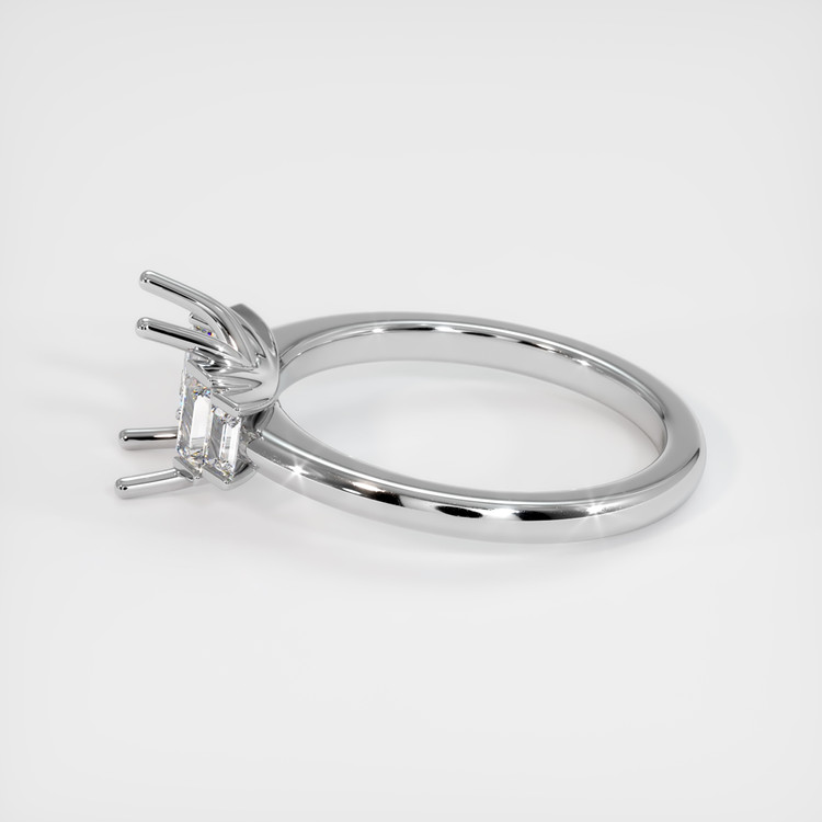 14K White Gold Accent Stones Ring Setting