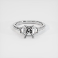 18K White Gold Accent Stones Ring Setting Image
