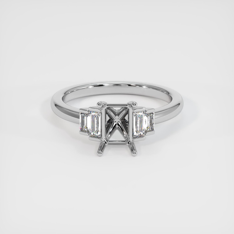 18K White Gold Accent Stones Ring Setting
