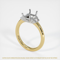 14K White & Yellow Accent Stones Ring Setting Video