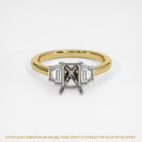 14K White & Yellow Accent Stones Ring Setting Image