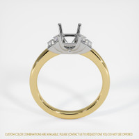 18K White & Yellow Accent Stones Ring Setting Image