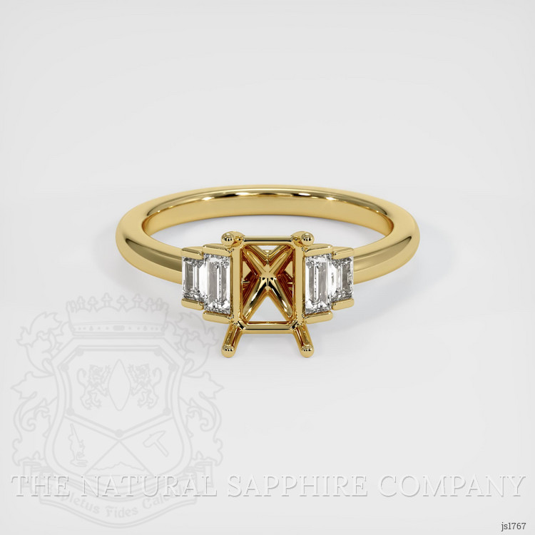 10K Yellow Gold Accent Stones Ring Setting