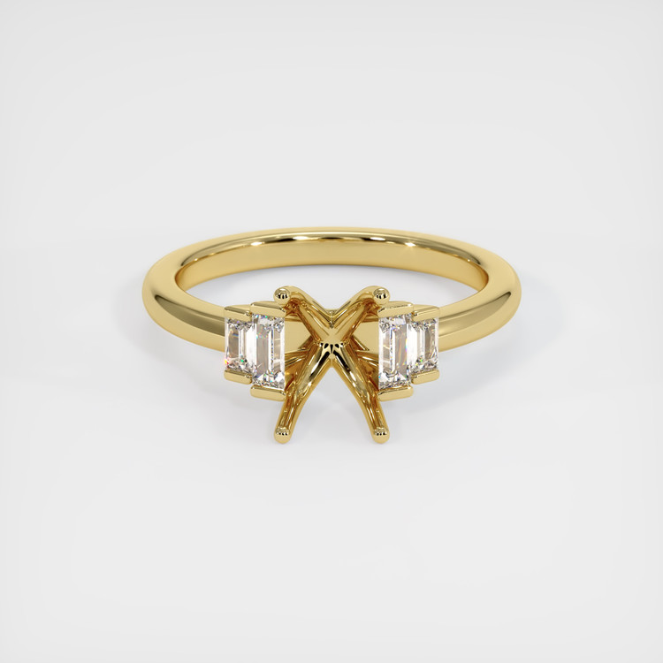 14K Yellow Gold Accent Stones Ring Setting