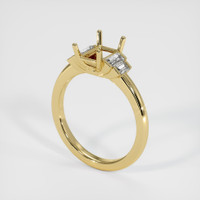 18K Yellow Gold Accent Stones Ring Setting Video