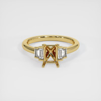 18K Yellow Gold Accent Stones Ring Setting Image