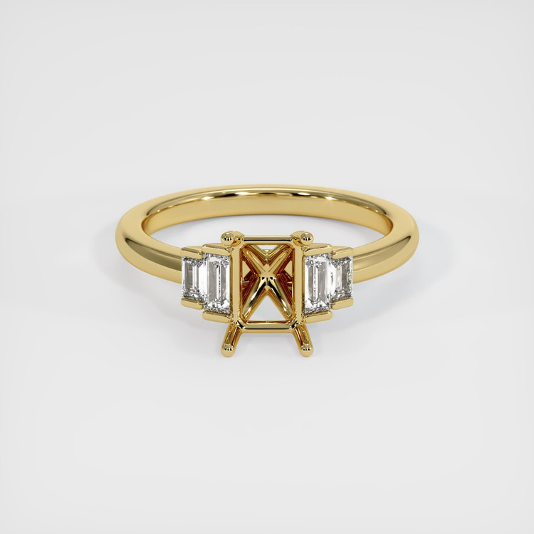 18K Yellow Gold Accent Stones Ring Setting
