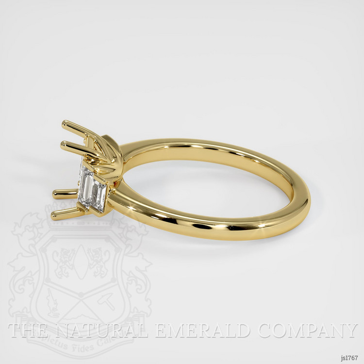 18K Yellow Gold Accent Stones Ring Setting