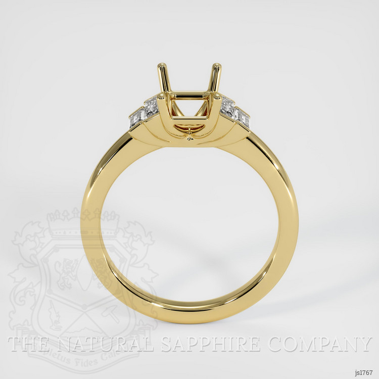 18K Yellow Gold Accent Stones Ring Setting