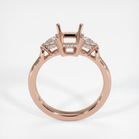 14K Rose Gold Three Stone Ring Setting Image