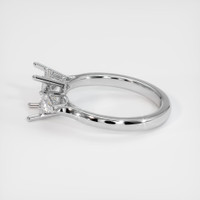 14K White Gold Three Stone Ring Setting Image
