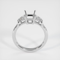14K White Gold Three Stone Ring Setting Image