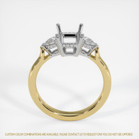 14K White & Yellow Three Stone Ring Setting Image