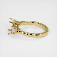 10K Yellow Gold Three Stone Ring Setting Image