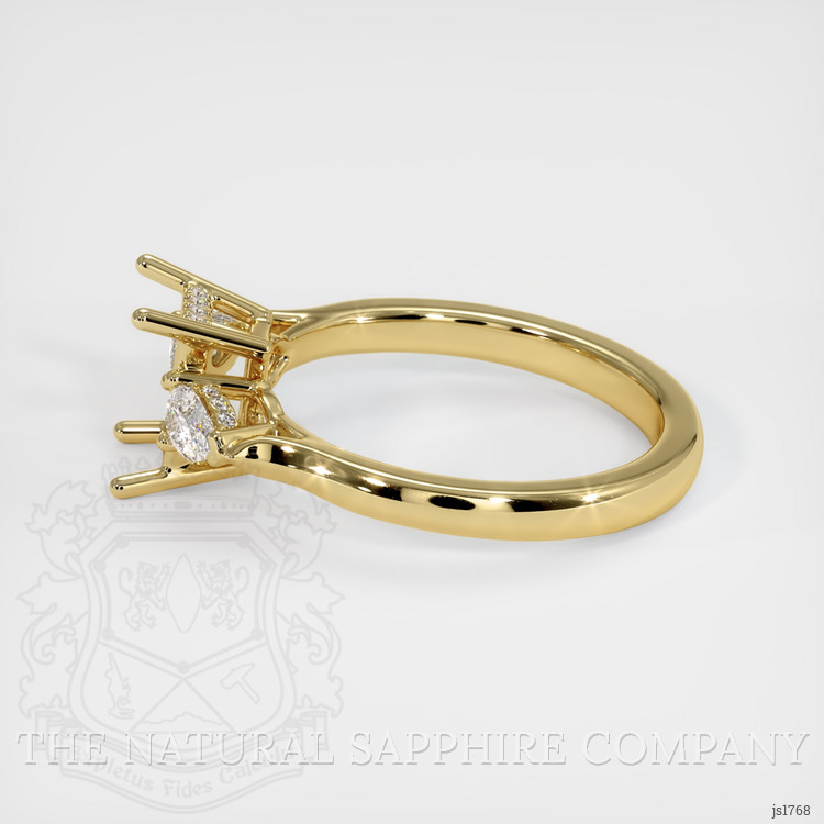 14K Yellow Gold Three Stone Ring Setting