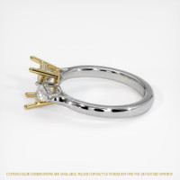 14K Yellow & White Three Stone Ring Setting Image