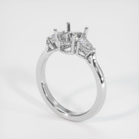 Platinum 950 Three Stone Ring Setting Video