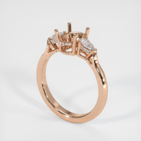 14K Rose Gold Three Stone Ring Setting Video