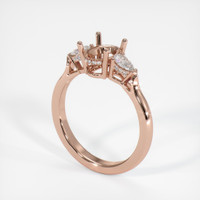 14K Rose Gold Three Stone Ring Setting Video