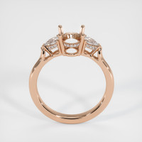 14K Rose Gold Three Stone Ring Setting Image