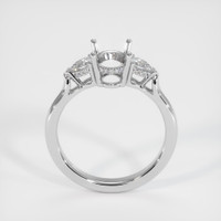 14K White Gold Three Stone Ring Setting Image