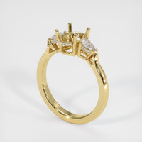 10K Yellow Gold Three Stone Ring Setting Video