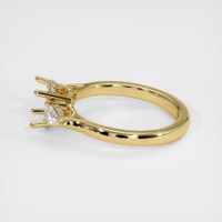 10K Yellow Gold Three Stone Ring Setting Image
