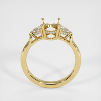 18K Yellow Gold Three Stone Ring Setting Image