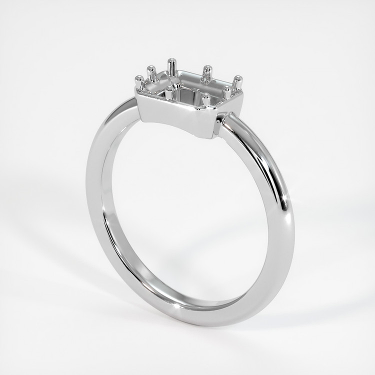 14K White Gold Antique Style Ring Setting