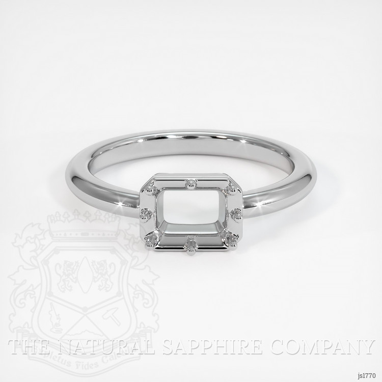 18K White Gold Antique Style Ring Setting