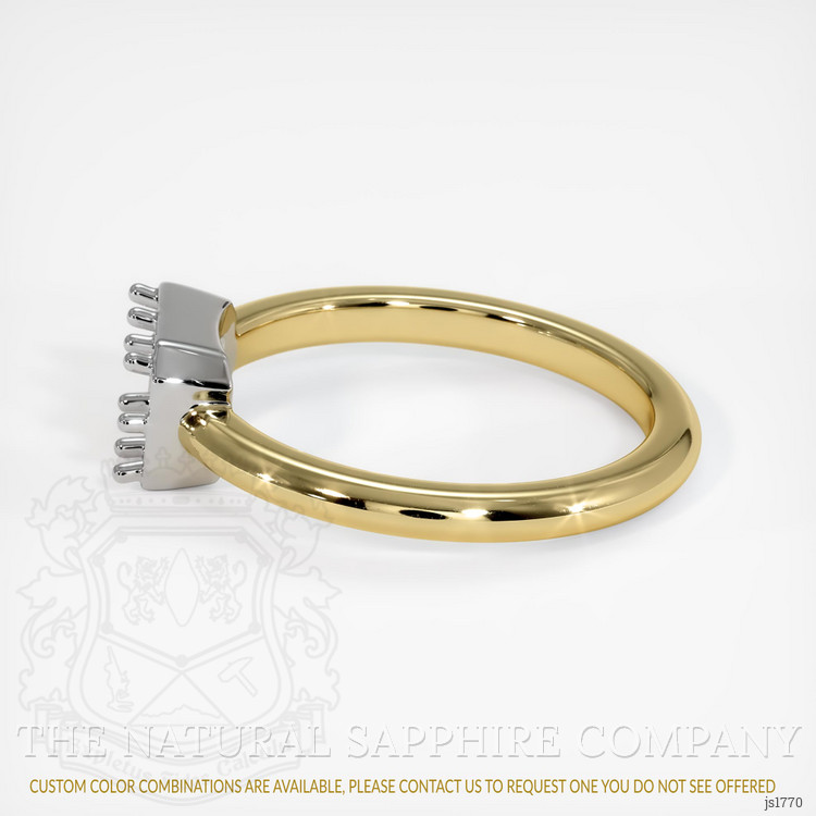 14K White & Yellow Antique Style Ring Setting