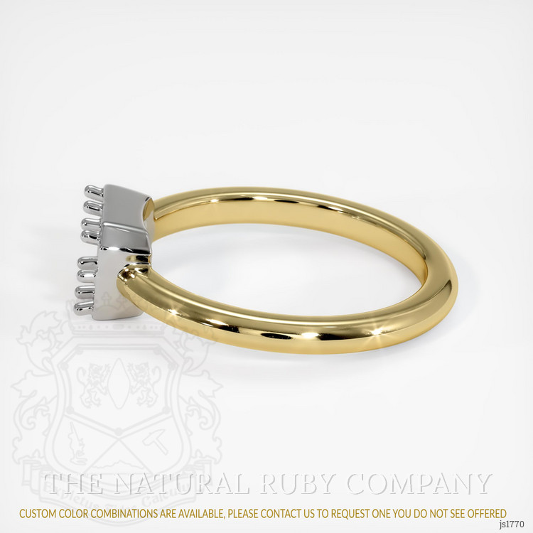 14K White & Yellow Antique Style Ring Setting