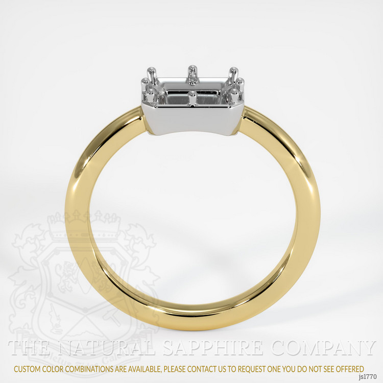 14K White & Yellow Antique Style Ring Setting