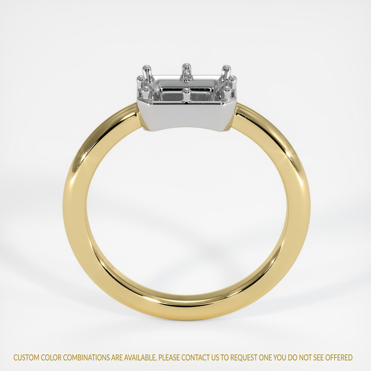 18K White & Yellow Antique Style Ring Setting