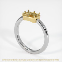 18K Yellow & White Antique Style Ring Setting Video