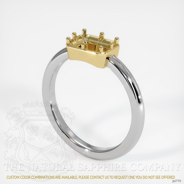 18K Yellow & White Antique Style Ring Setting