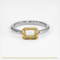 18K Yellow & White Antique Style Ring Setting Image