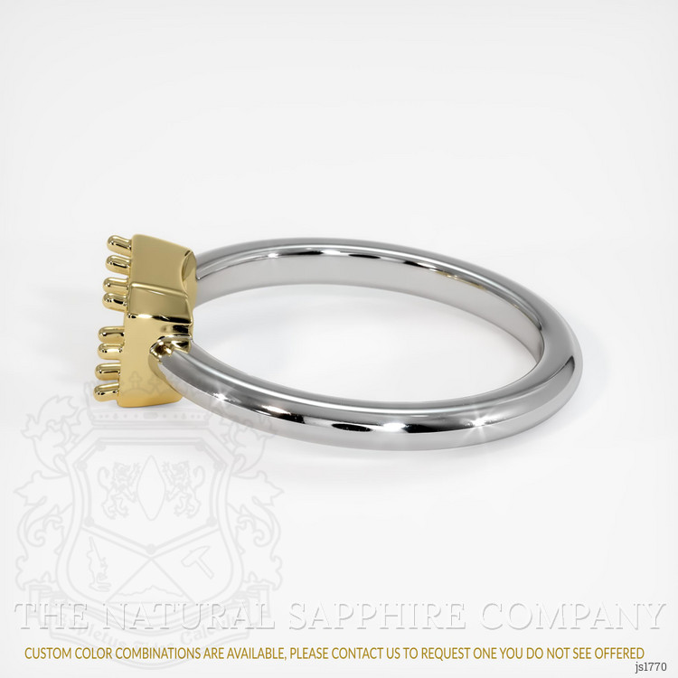 18K Yellow & White Antique Style Ring Setting