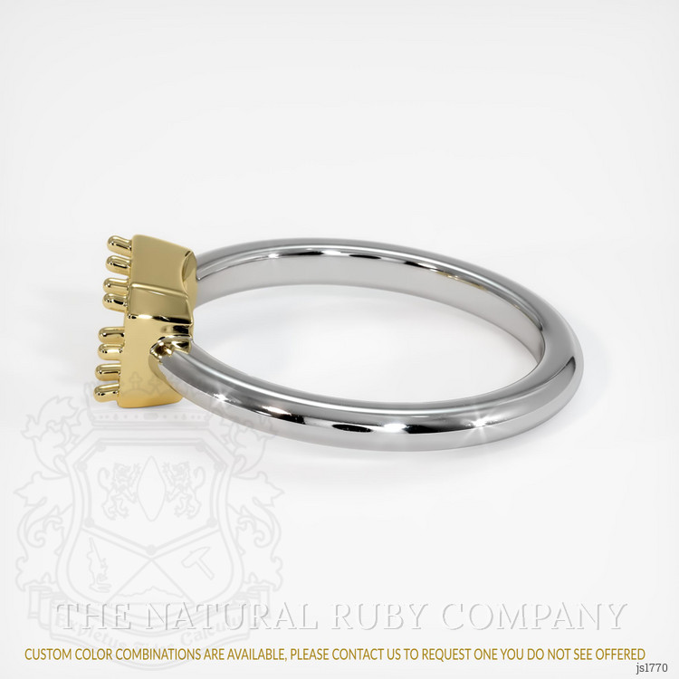 18K Yellow & White Antique Style Ring Setting