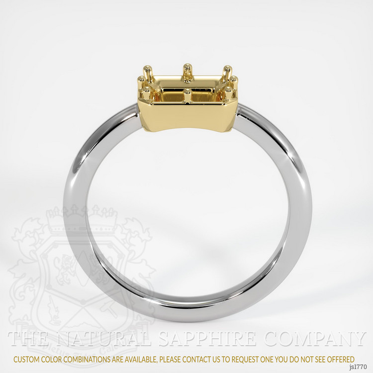 18K Yellow & White Antique Style Ring Setting