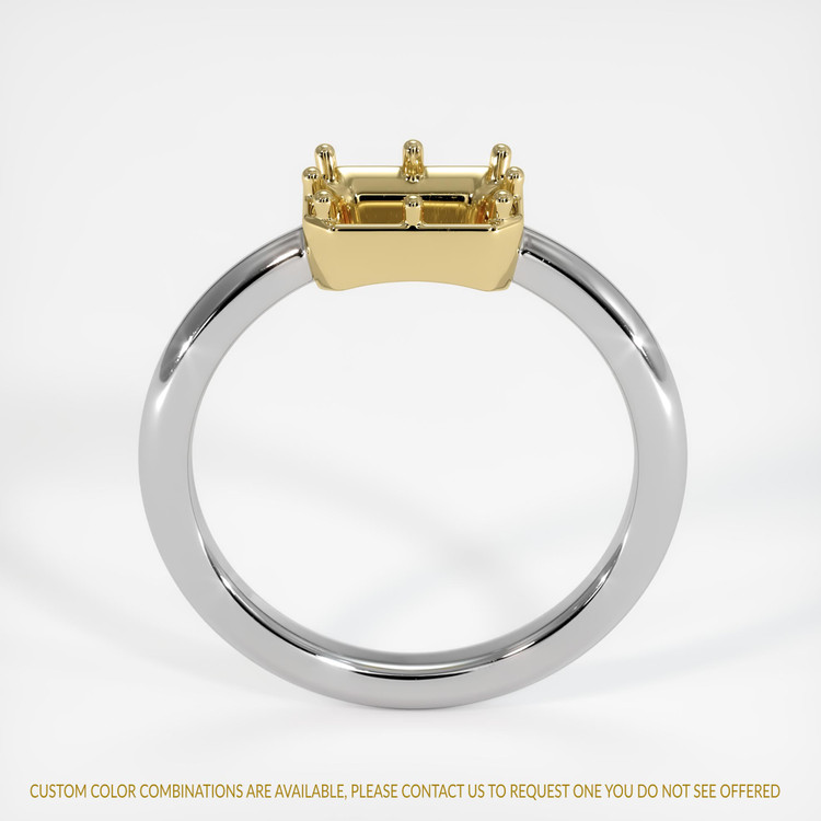 18K Yellow & White Antique Style Ring Setting