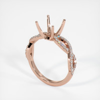14K Rose Gold Pave Ring Setting Video