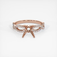 14K Rose Gold Pave Ring Setting Image
